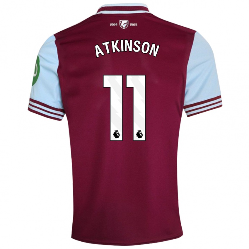 Kinderen Izzy Atkinson #11 Donkerrood Thuisshirt Thuistenue 2024/25 T-Shirt