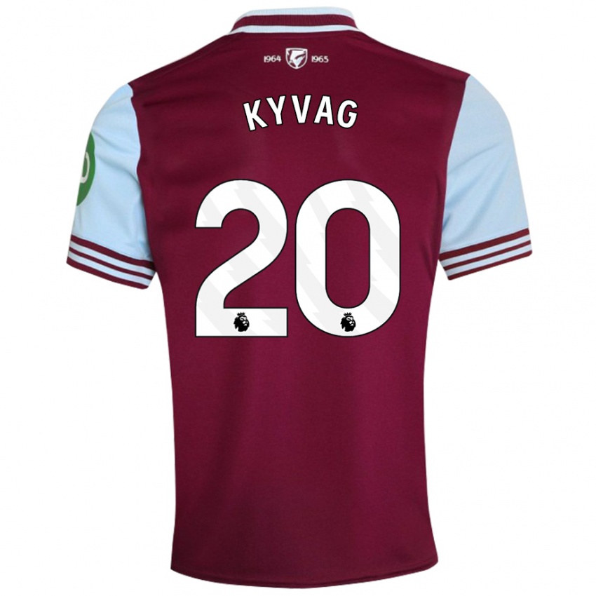 Kinderen Thea Kyvag #20 Donkerrood Thuisshirt Thuistenue 2024/25 T-Shirt