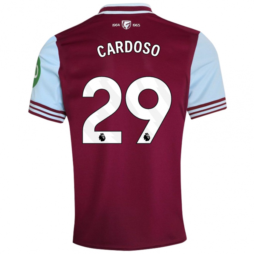 Kinderen Goncalo Cardoso #29 Donkerrood Thuisshirt Thuistenue 2024/25 T-Shirt