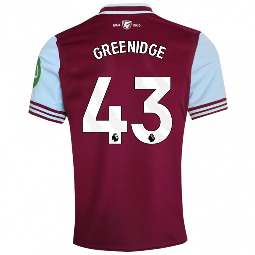 Kinderen Will Greenidge #43 Donkerrood Thuisshirt Thuistenue 2024/25 T-Shirt