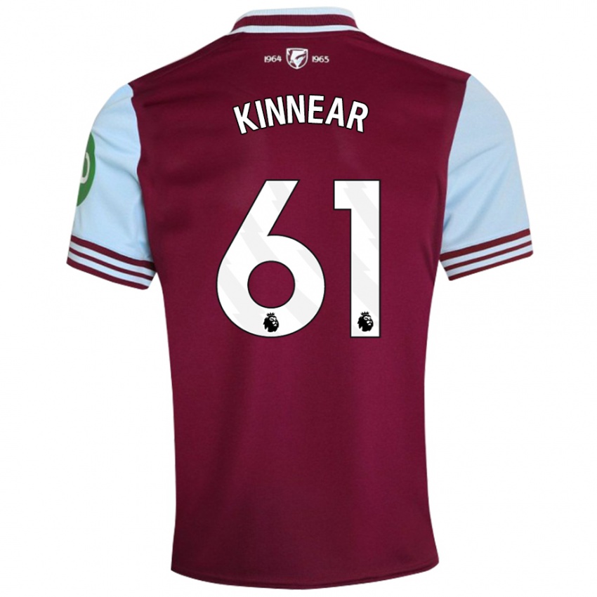 Kinderen Brian Kinnear #61 Donkerrood Thuisshirt Thuistenue 2024/25 T-Shirt