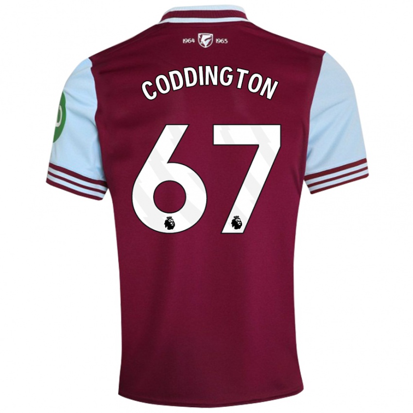 Kinderen Remy Coddington #67 Donkerrood Thuisshirt Thuistenue 2024/25 T-Shirt