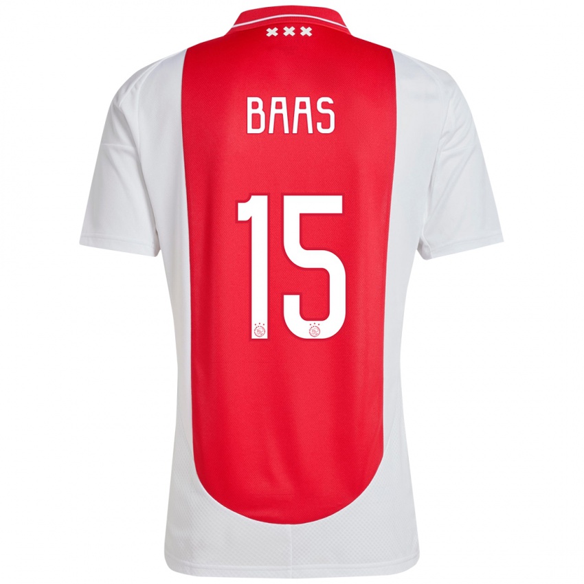 Kinderen Youri Baas #15 Rood Wit Thuisshirt Thuistenue 2024/25 T-Shirt