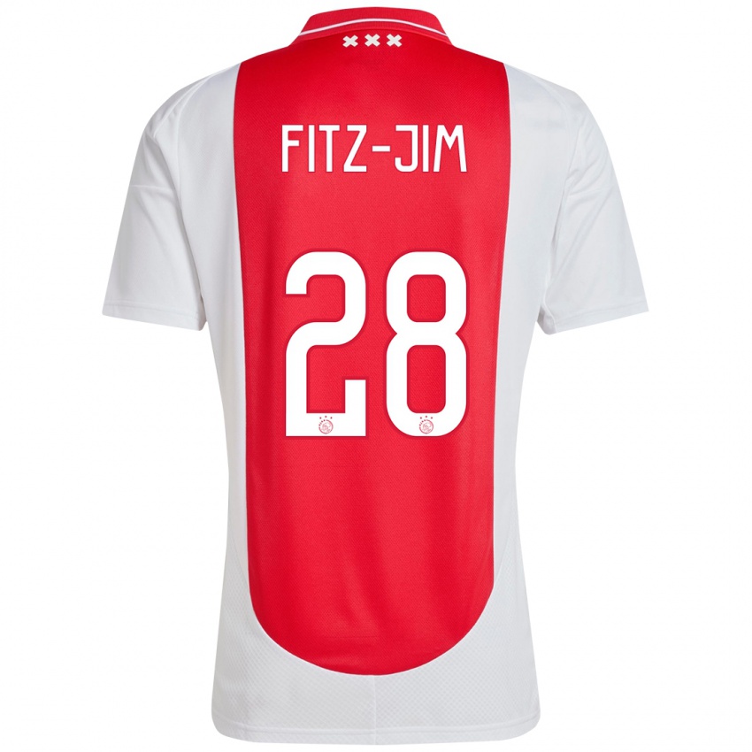 Kinderen Kian Fitz-Jim #28 Rood Wit Thuisshirt Thuistenue 2024/25 T-Shirt