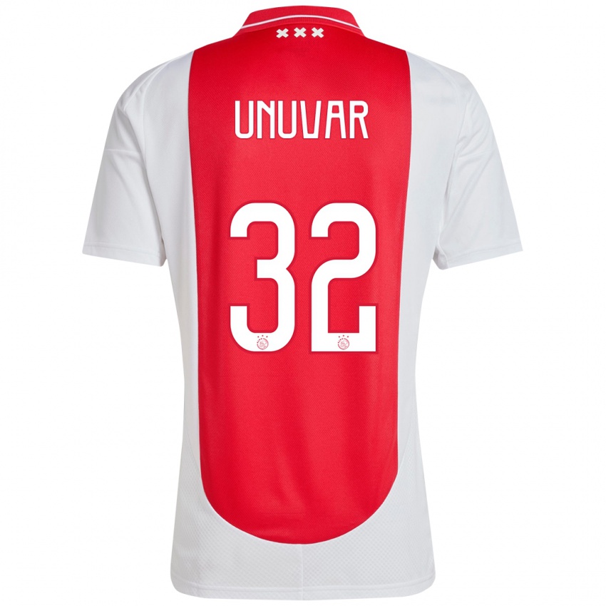 Kinderen Naci Ünüvar #32 Rood Wit Thuisshirt Thuistenue 2024/25 T-Shirt