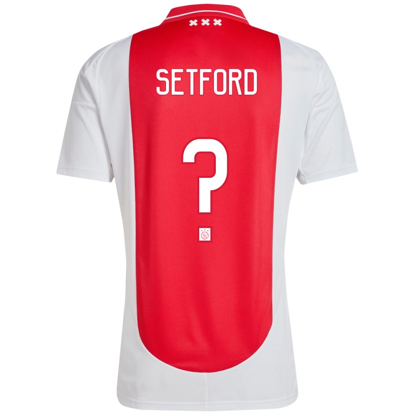 Kinderen Charlie Setford #0 Rood Wit Thuisshirt Thuistenue 2024/25 T-Shirt