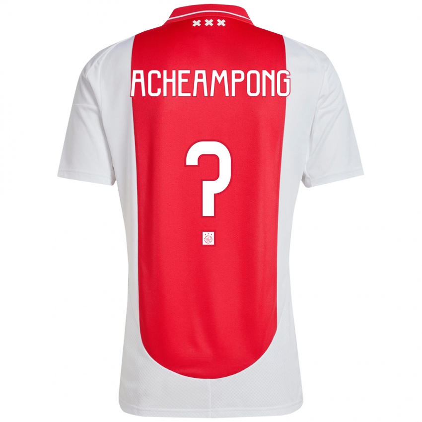 Kinderen Levi Acheampong #0 Rood Wit Thuisshirt Thuistenue 2024/25 T-Shirt