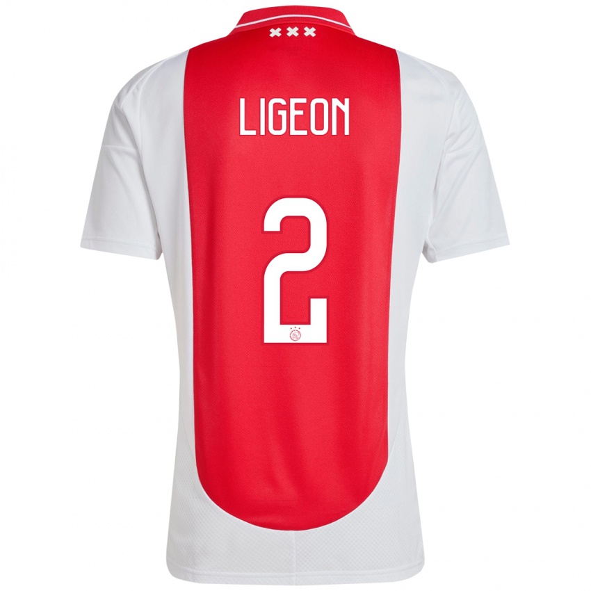 Kinderen Ruben Ligeon #2 Rood Wit Thuisshirt Thuistenue 2024/25 T-Shirt