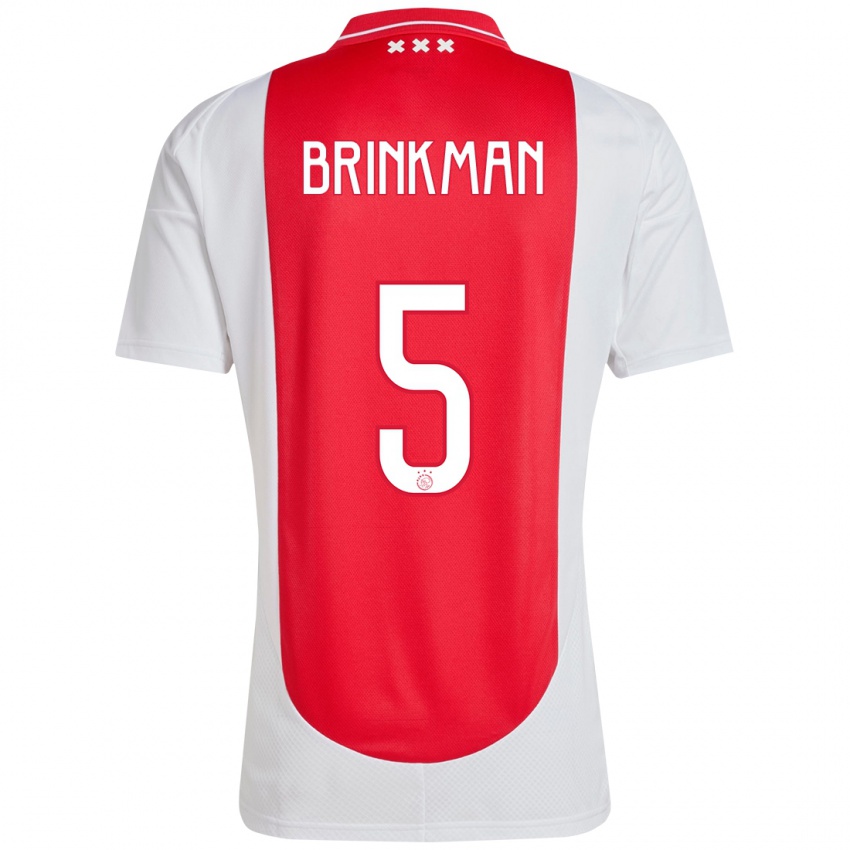 Kinderen Tim Brinkman #5 Rood Wit Thuisshirt Thuistenue 2024/25 T-Shirt