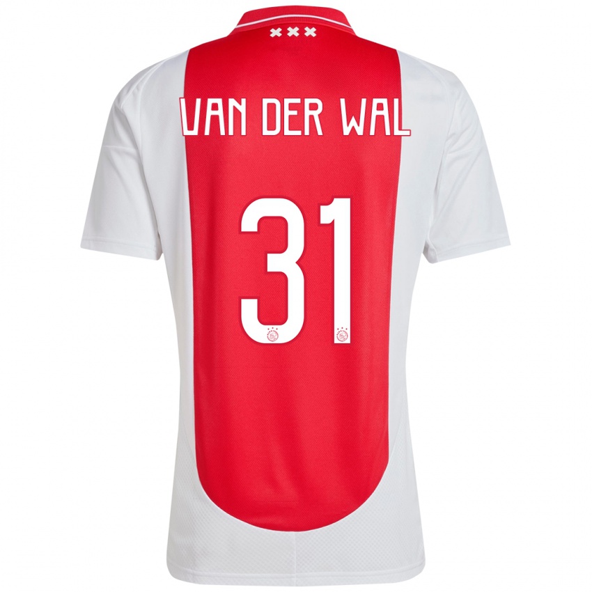 Kinderen Dionne Van Der Wal #31 Rood Wit Thuisshirt Thuistenue 2024/25 T-Shirt