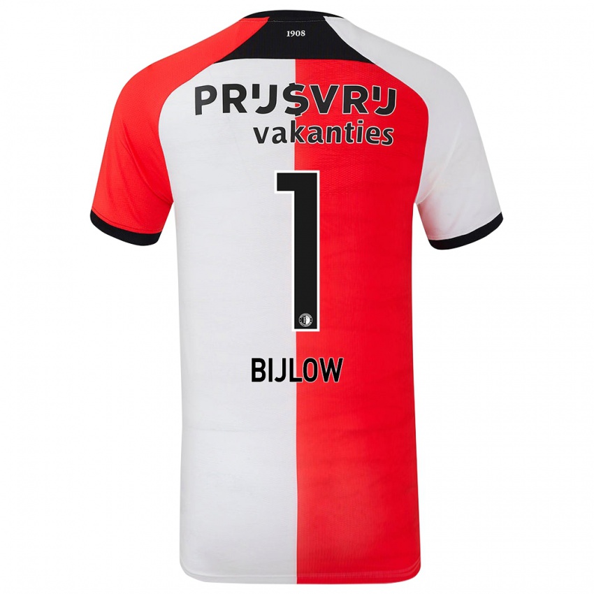 Kinderen Justin Bijlow #1 Rood Wit Thuisshirt Thuistenue 2024/25 T-Shirt