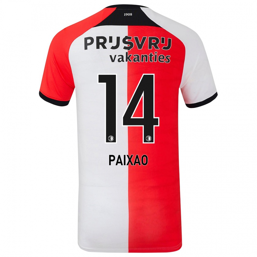 Kinderen Igor Paixão #14 Rood Wit Thuisshirt Thuistenue 2024/25 T-Shirt