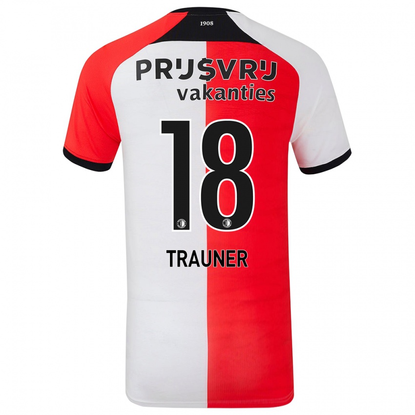 Kinderen Gernot Trauner #18 Rood Wit Thuisshirt Thuistenue 2024/25 T-Shirt