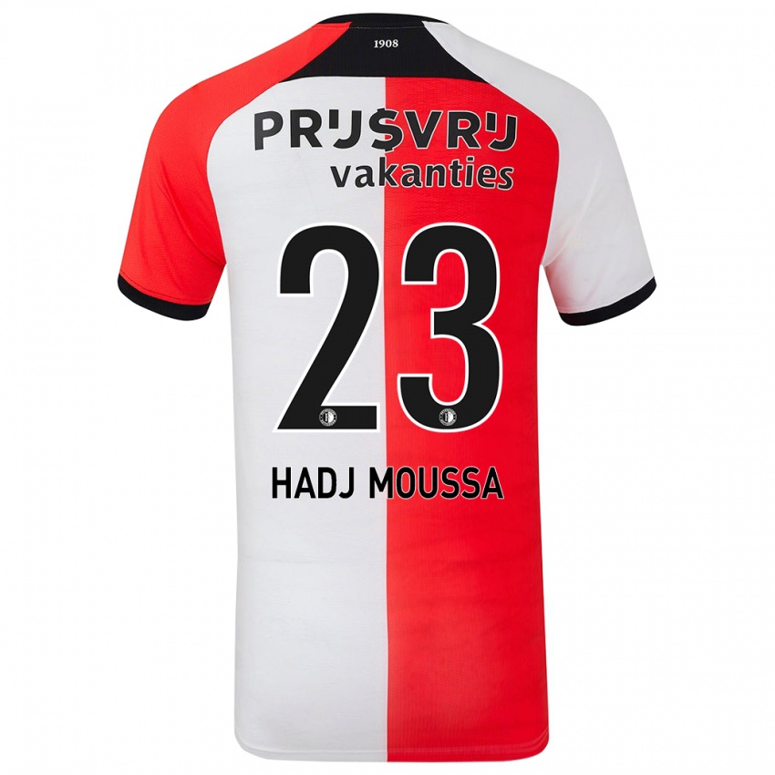 Kinderen Anis Hadj Moussa #23 Rood Wit Thuisshirt Thuistenue 2024/25 T-Shirt