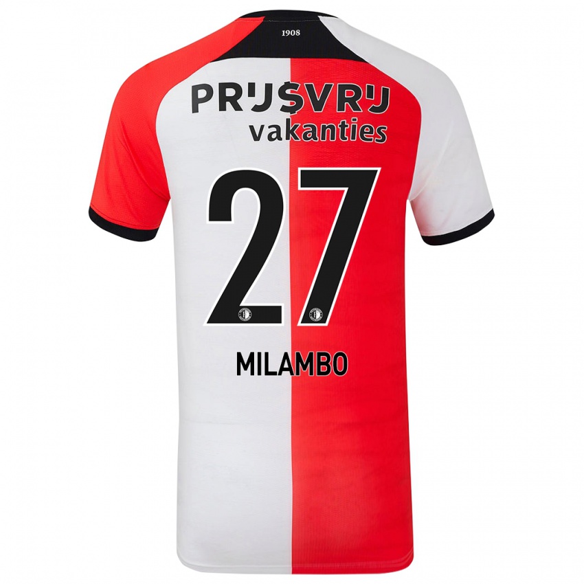 Kinderen Antoni Milambo #27 Rood Wit Thuisshirt Thuistenue 2024/25 T-Shirt