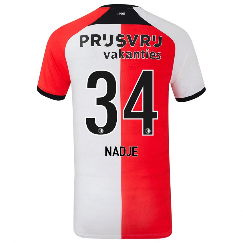 Kinderen Chris-Kévin Nadje #34 Rood Wit Thuisshirt Thuistenue 2024/25 T-Shirt