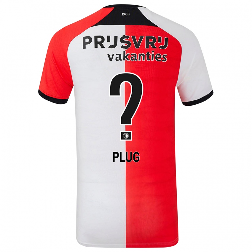 Kinderen Jan Plug #0 Rood Wit Thuisshirt Thuistenue 2024/25 T-Shirt