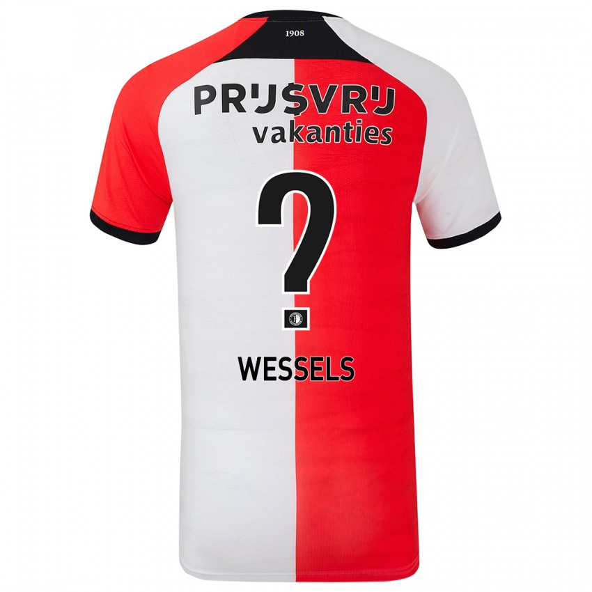 Kinderen Tijme Wessels #0 Rood Wit Thuisshirt Thuistenue 2024/25 T-Shirt