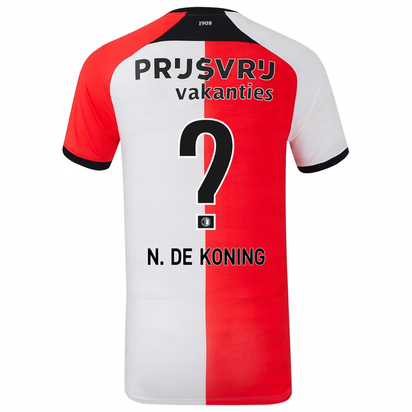 Kinderen Nick De Koning #0 Rood Wit Thuisshirt Thuistenue 2024/25 T-Shirt