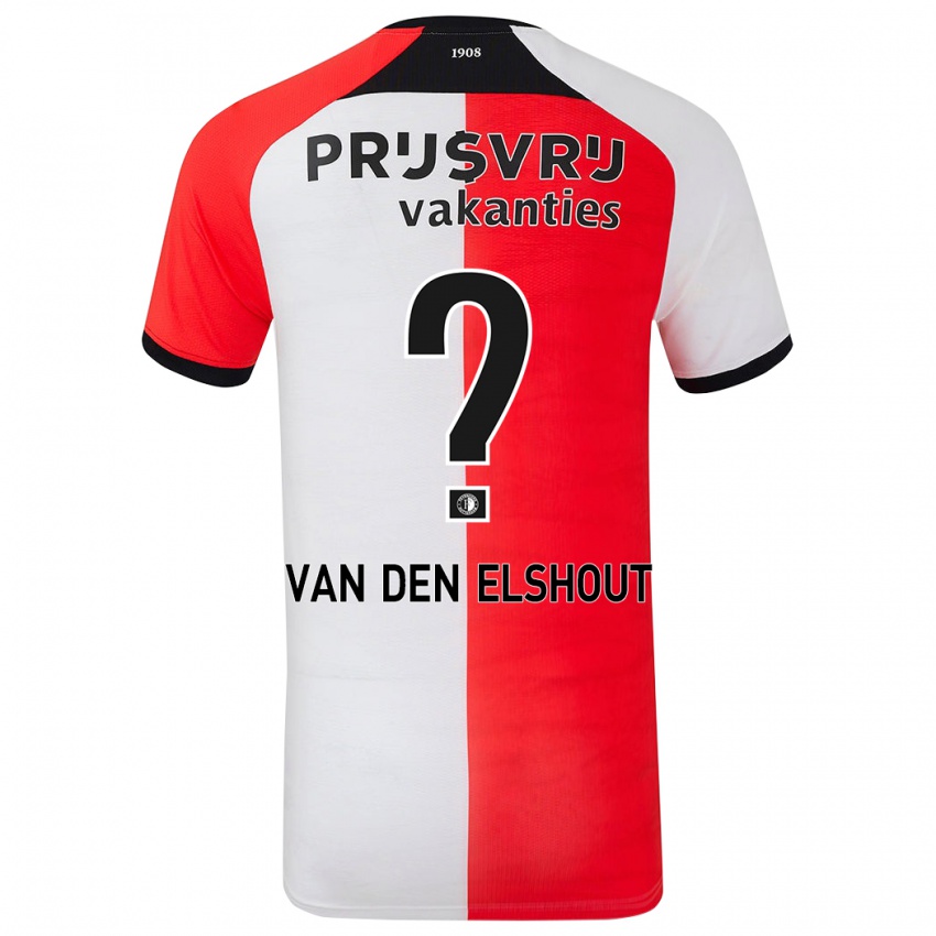 Kinderen Tobias Van Den Elshout #0 Rood Wit Thuisshirt Thuistenue 2024/25 T-Shirt