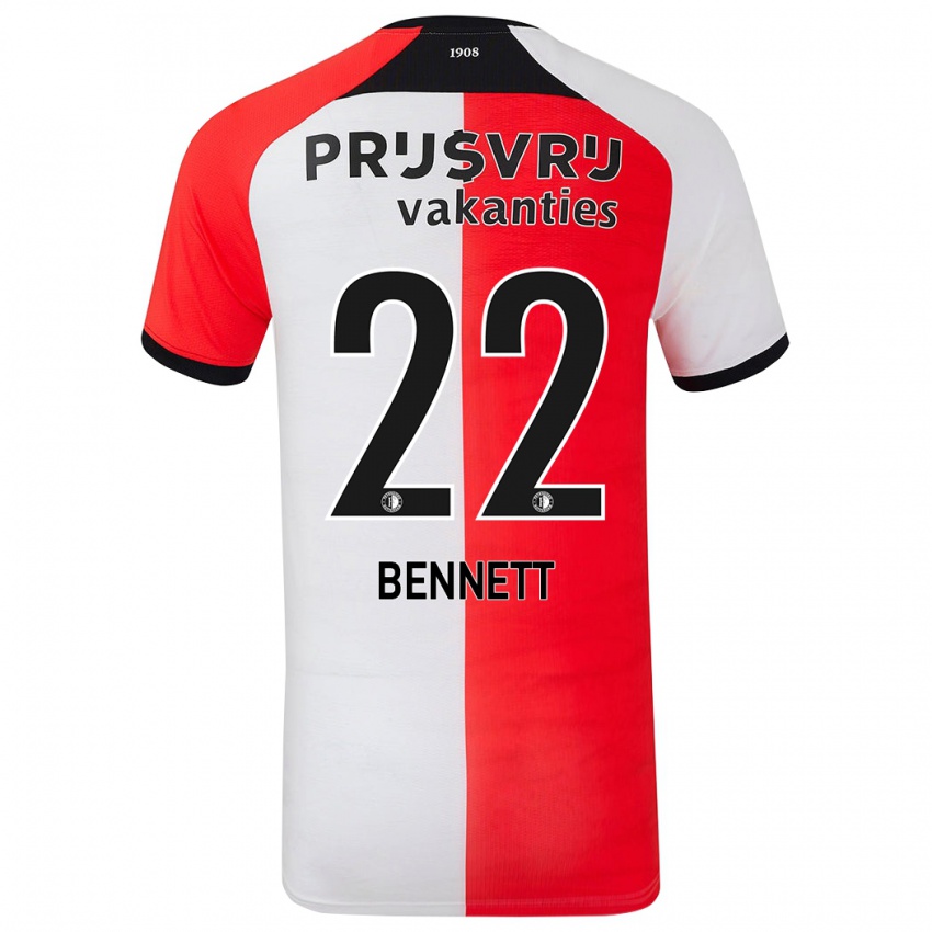 Kinderen Walter Bennett #22 Rood Wit Thuisshirt Thuistenue 2024/25 T-Shirt