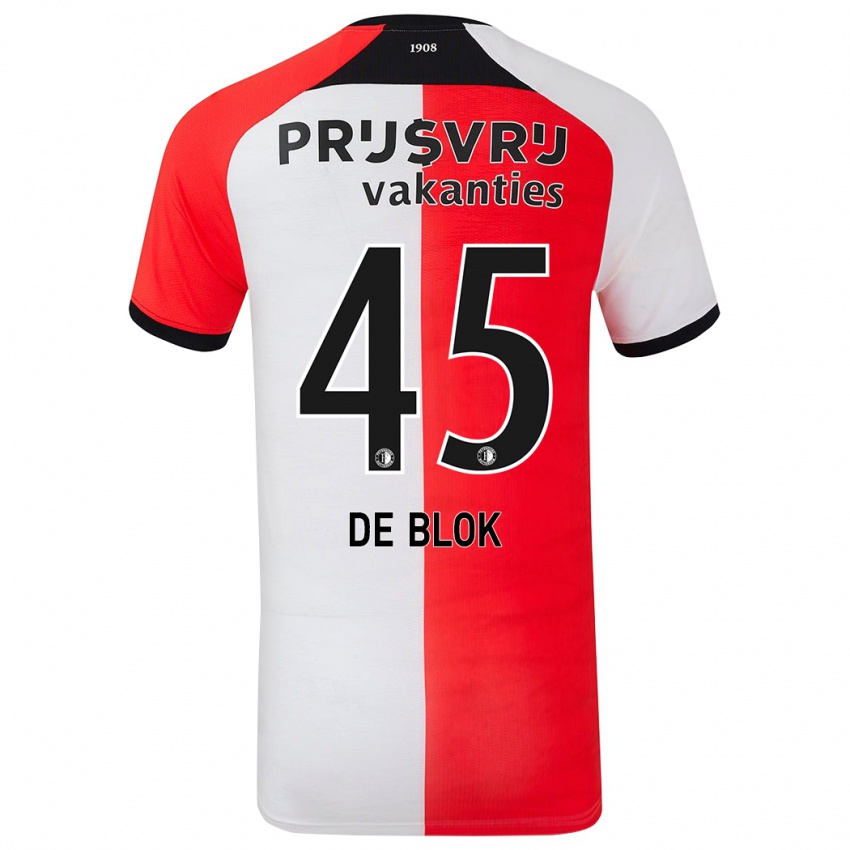 Kinderen Lars De Blok #45 Rood Wit Thuisshirt Thuistenue 2024/25 T-Shirt