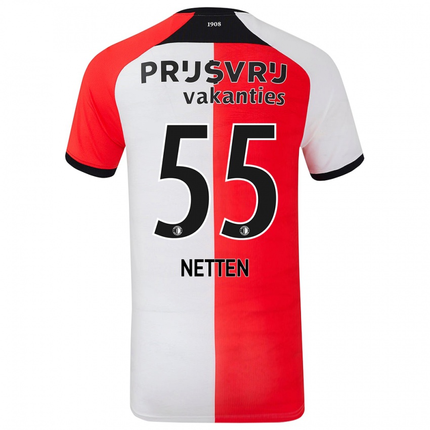 Kinderen Luc Netten #55 Rood Wit Thuisshirt Thuistenue 2024/25 T-Shirt