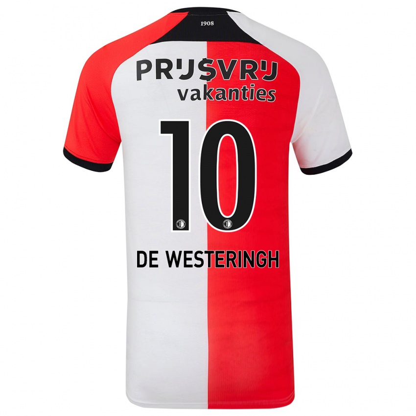 Kinderen Kirsten Van De Westeringh #10 Rood Wit Thuisshirt Thuistenue 2024/25 T-Shirt