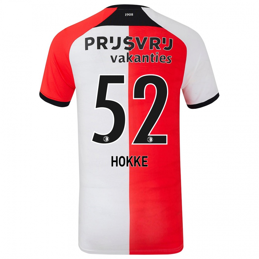 Kinderen Milan Hokke #52 Rood Wit Thuisshirt Thuistenue 2024/25 T-Shirt