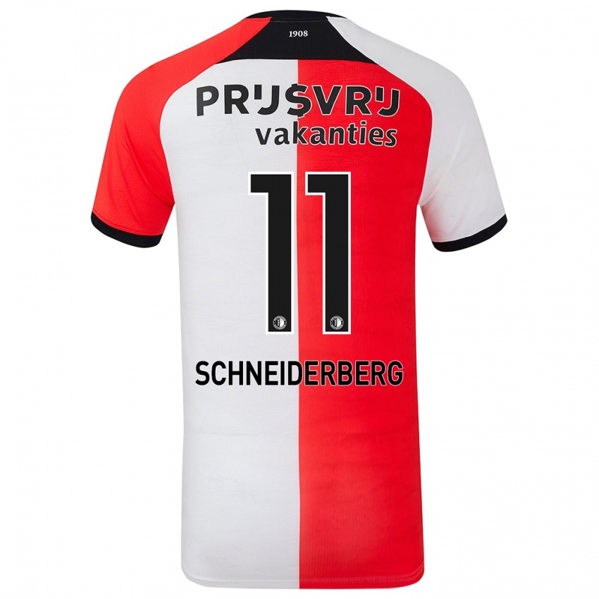 Kinderen July Schneiderberg #11 Rood Wit Thuisshirt Thuistenue 2024/25 T-Shirt