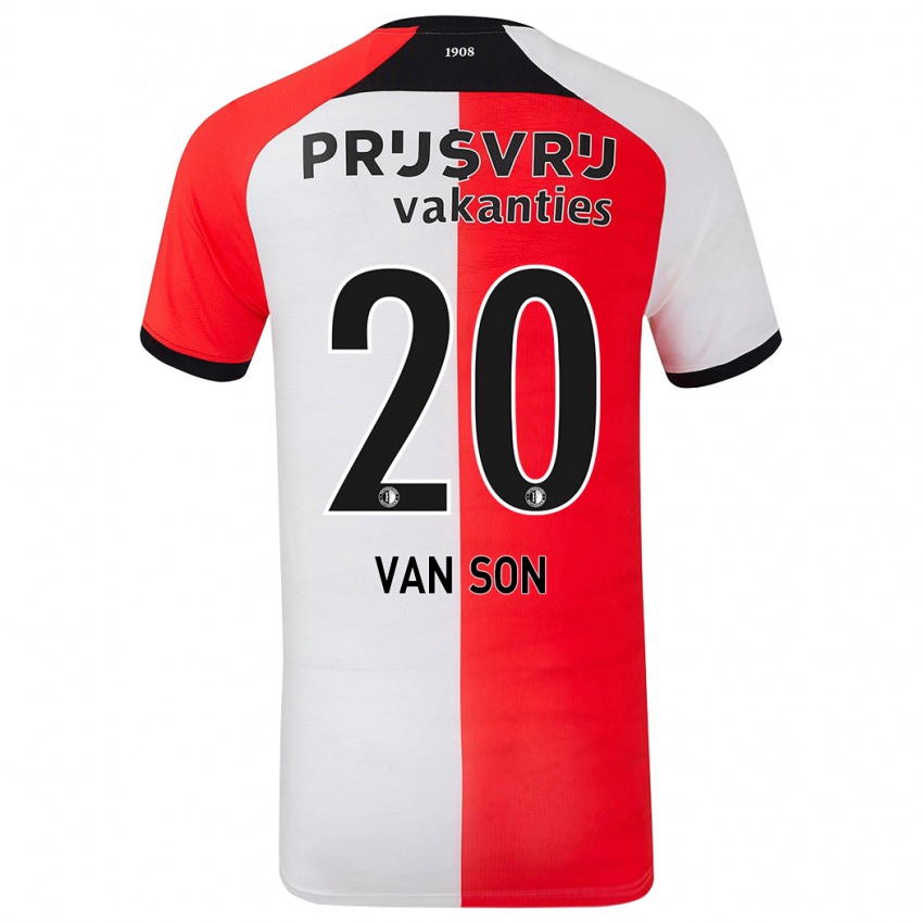 Kinderen Anne Van Son #20 Rood Wit Thuisshirt Thuistenue 2024/25 T-Shirt