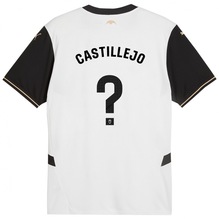 Kinderen Samu Castillejo #0 Wit Zwart Thuisshirt Thuistenue 2024/25 T-Shirt