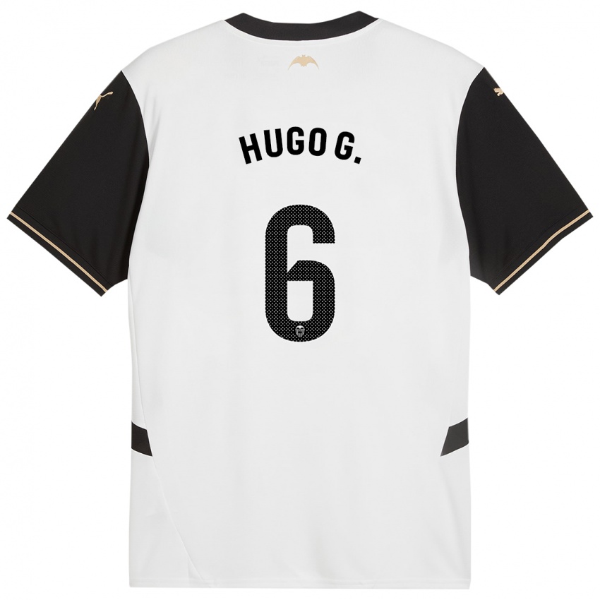 Kinderen Hugo Guillamon #6 Wit Zwart Thuisshirt Thuistenue 2024/25 T-Shirt