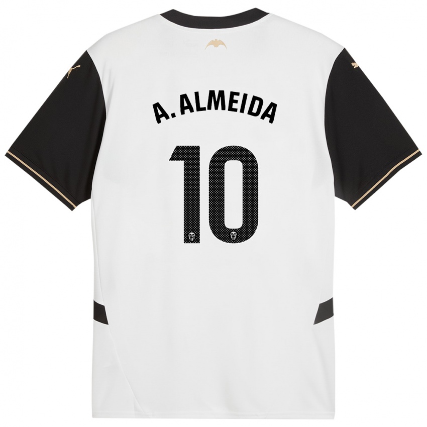 Kinderen André Almeida #10 Wit Zwart Thuisshirt Thuistenue 2024/25 T-Shirt