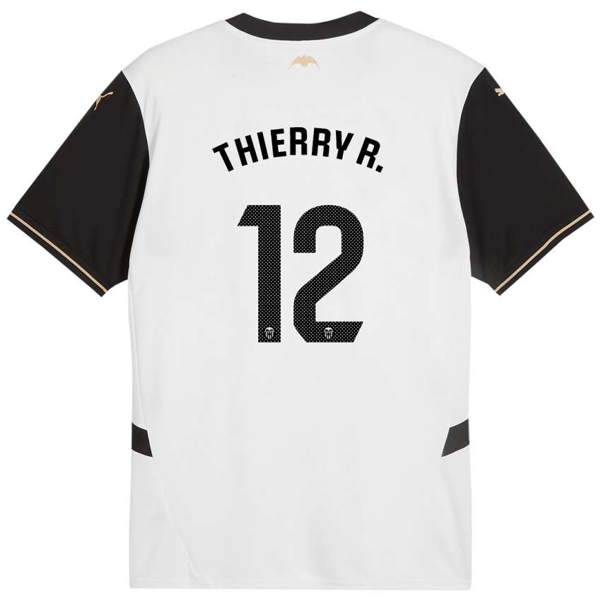 Kinderen Thierry Correia #12 Wit Zwart Thuisshirt Thuistenue 2024/25 T-Shirt