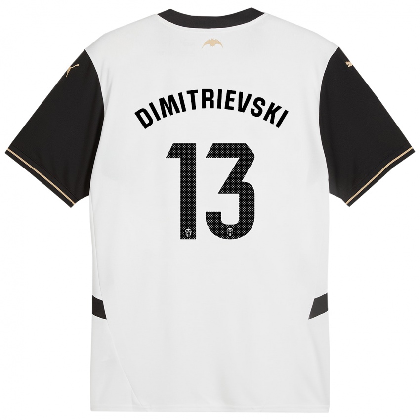 Kinderen Stole Dimitrievski #13 Wit Zwart Thuisshirt Thuistenue 2024/25 T-Shirt