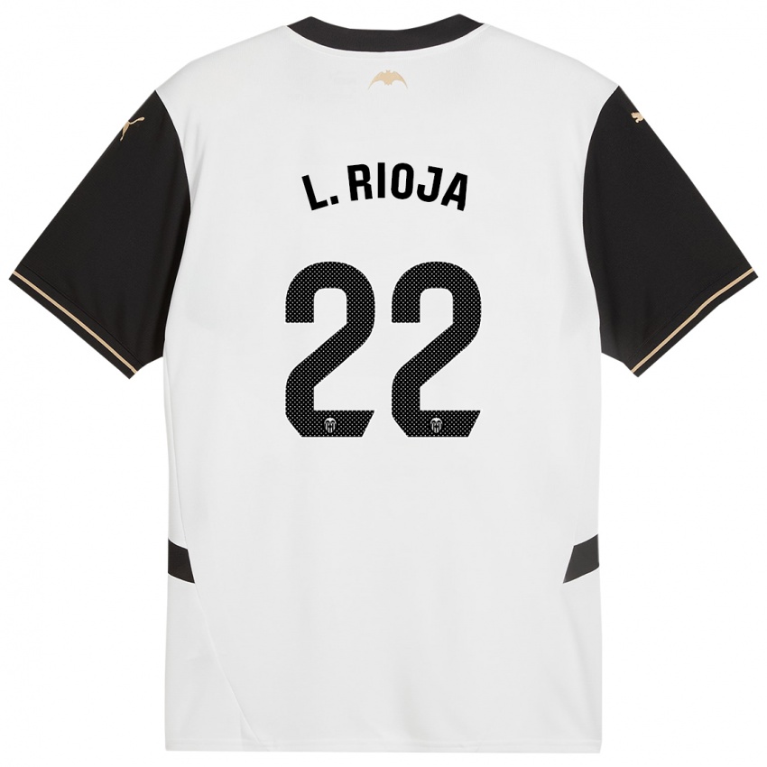 Kinderen Luis Rioja #22 Wit Zwart Thuisshirt Thuistenue 2024/25 T-Shirt