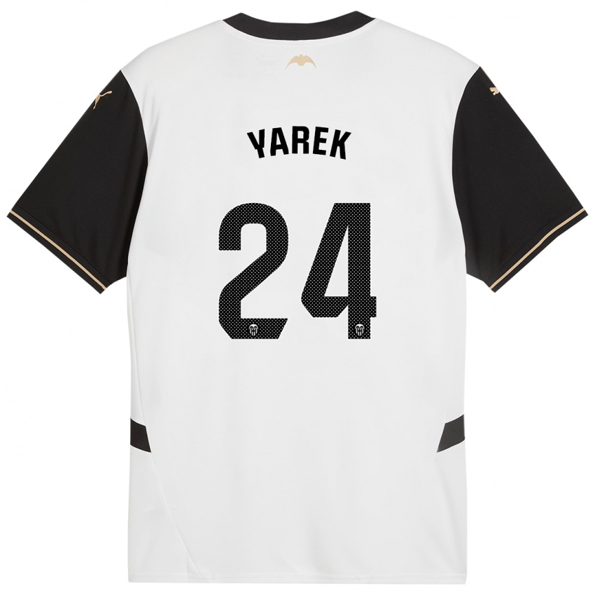 Kinderen Yarek Gasiorowski #24 Wit Zwart Thuisshirt Thuistenue 2024/25 T-Shirt