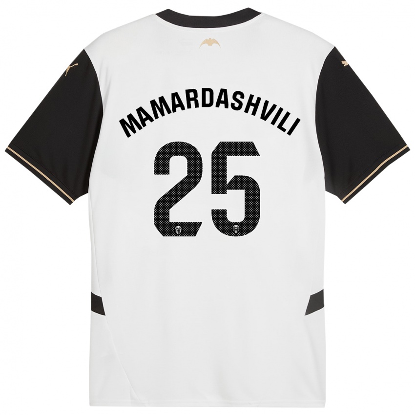 Kinderen Giorgi Mamardashvili #25 Wit Zwart Thuisshirt Thuistenue 2024/25 T-Shirt