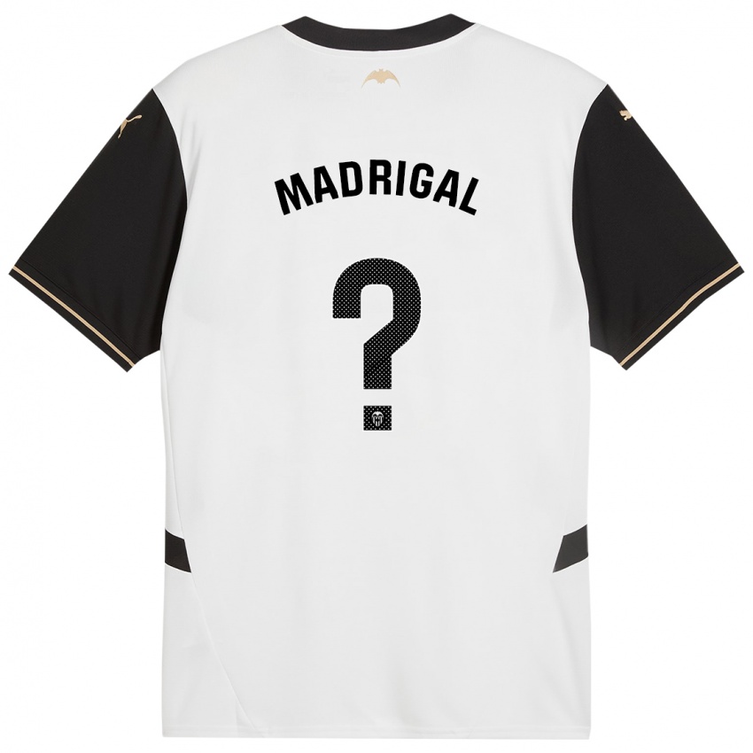 Kinderen Warren Madrigal #0 Wit Zwart Thuisshirt Thuistenue 2024/25 T-Shirt