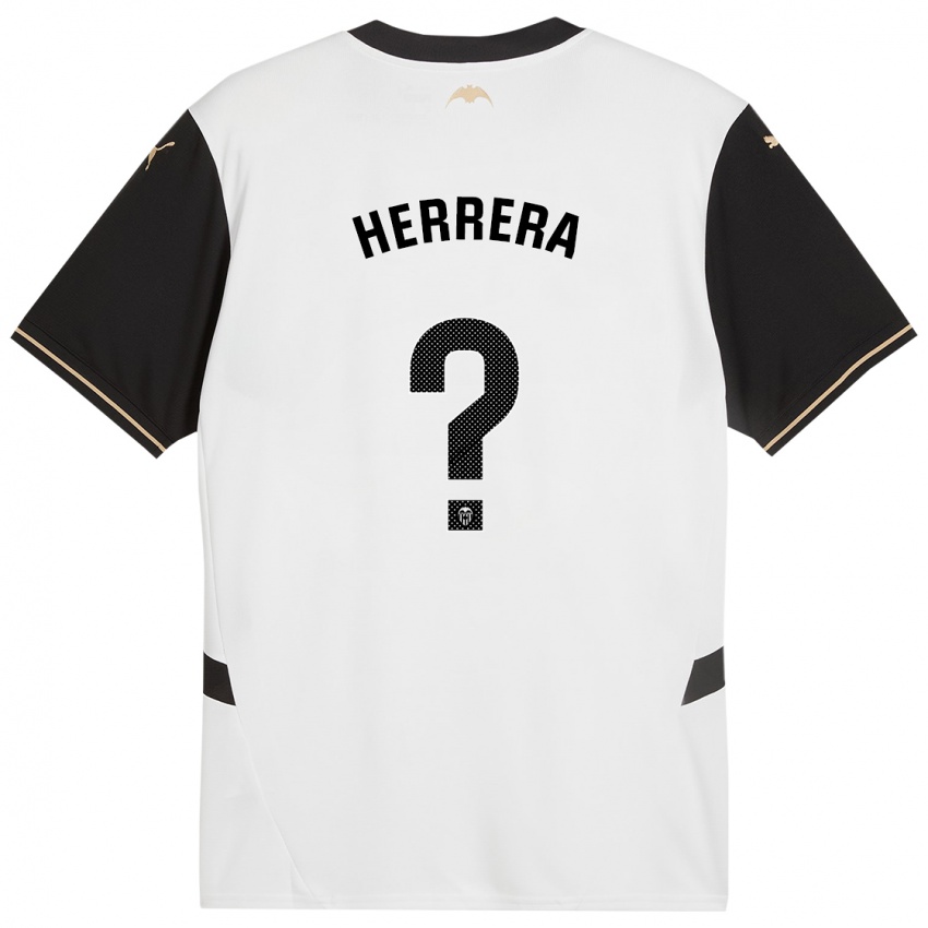 Kinderen Iker Herrera #0 Wit Zwart Thuisshirt Thuistenue 2024/25 T-Shirt