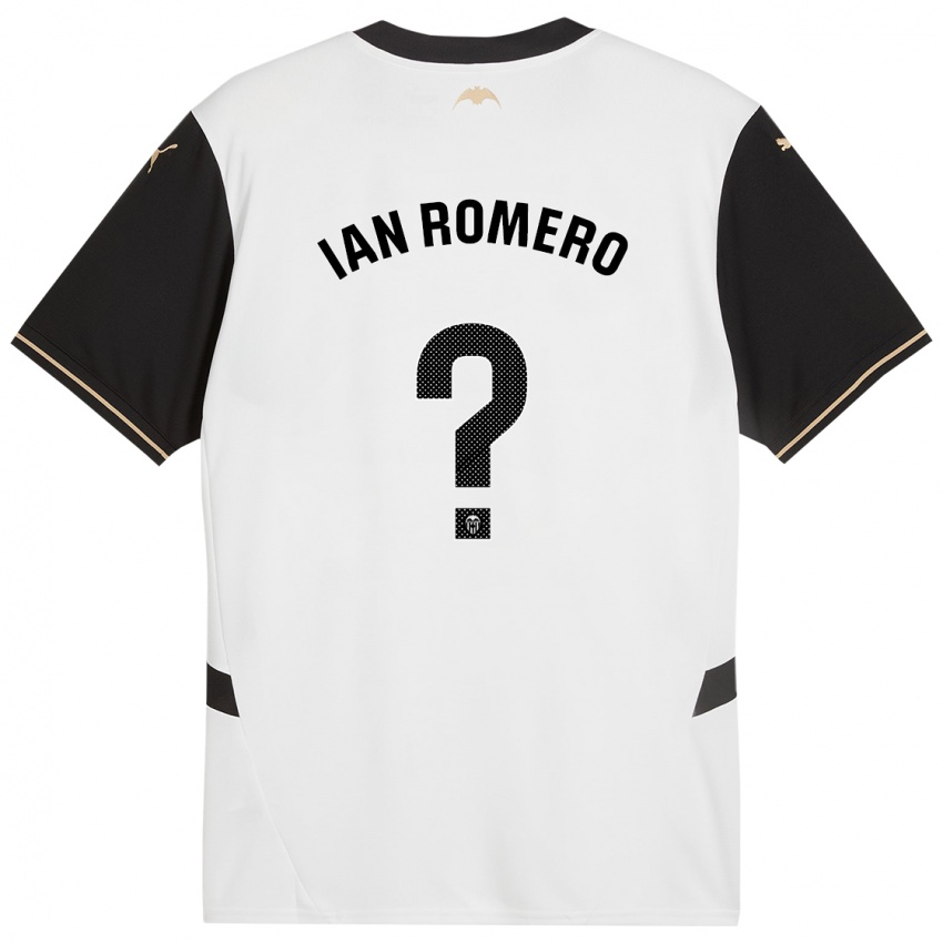 Kinderen Ian Romero #0 Wit Zwart Thuisshirt Thuistenue 2024/25 T-Shirt