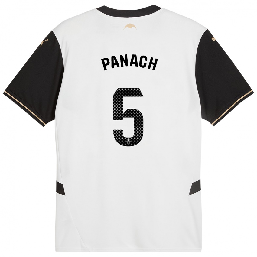 Kinderen Alejandro Panach #5 Wit Zwart Thuisshirt Thuistenue 2024/25 T-Shirt