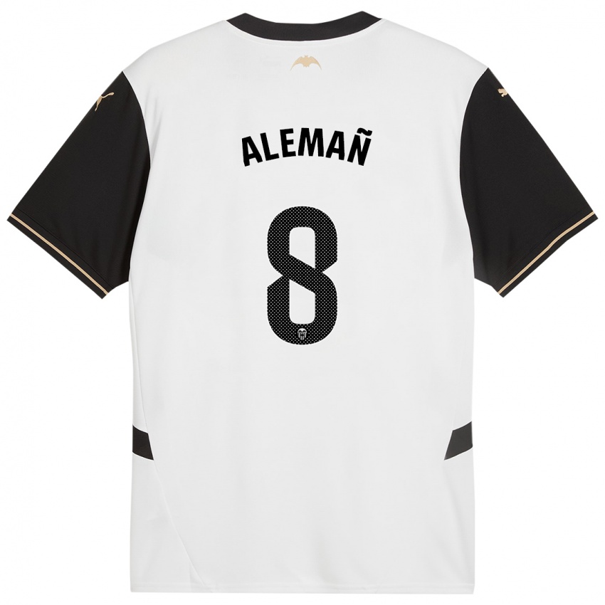 Kinderen Pedro Alemañ #8 Wit Zwart Thuisshirt Thuistenue 2024/25 T-Shirt