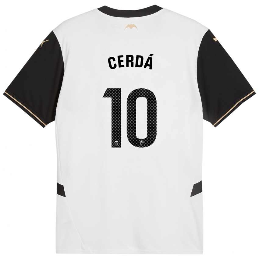 Kinderen Alex Cerdá #10 Wit Zwart Thuisshirt Thuistenue 2024/25 T-Shirt