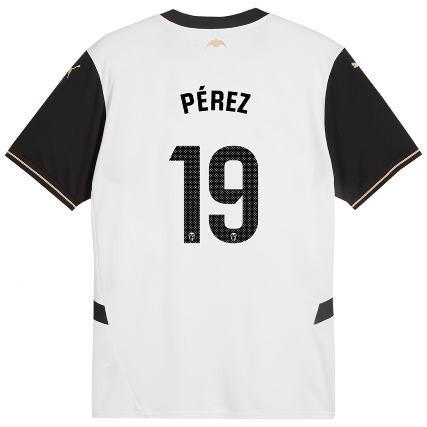 Kinderen Joselu Pérez #19 Wit Zwart Thuisshirt Thuistenue 2024/25 T-Shirt