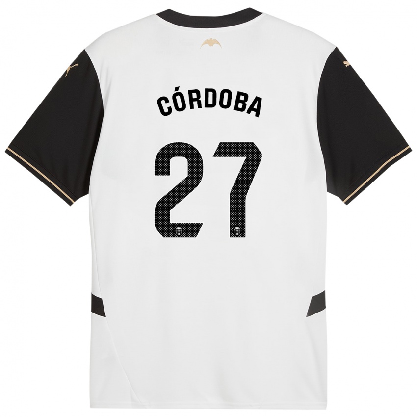 Kinderen Iker Córdoba #27 Wit Zwart Thuisshirt Thuistenue 2024/25 T-Shirt