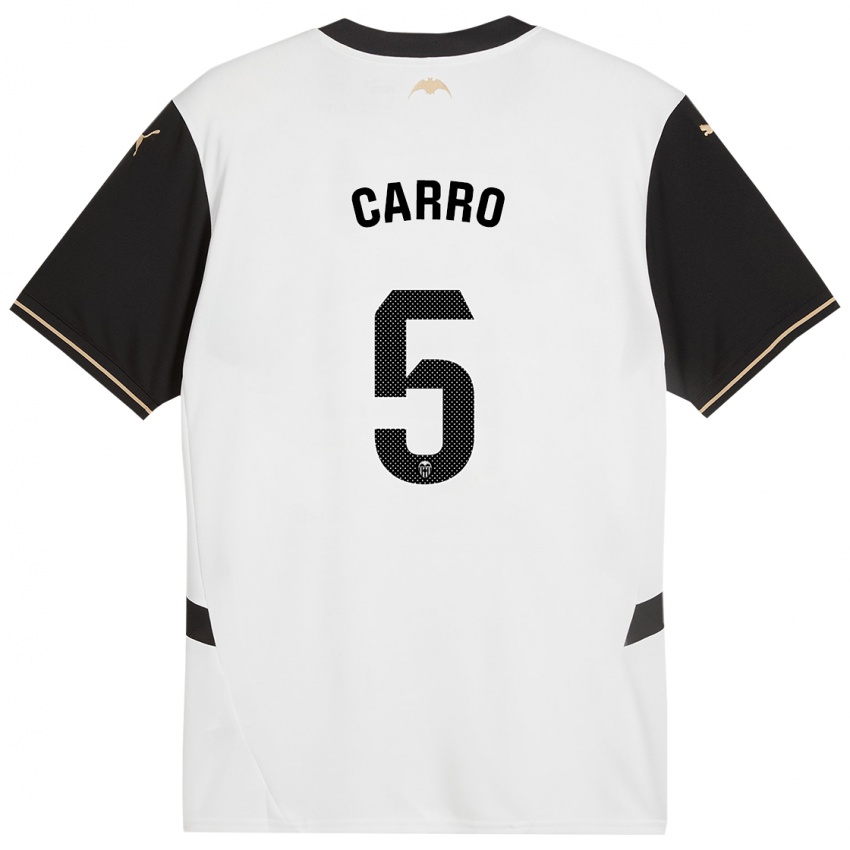 Kinderen Marta Carro #5 Wit Zwart Thuisshirt Thuistenue 2024/25 T-Shirt