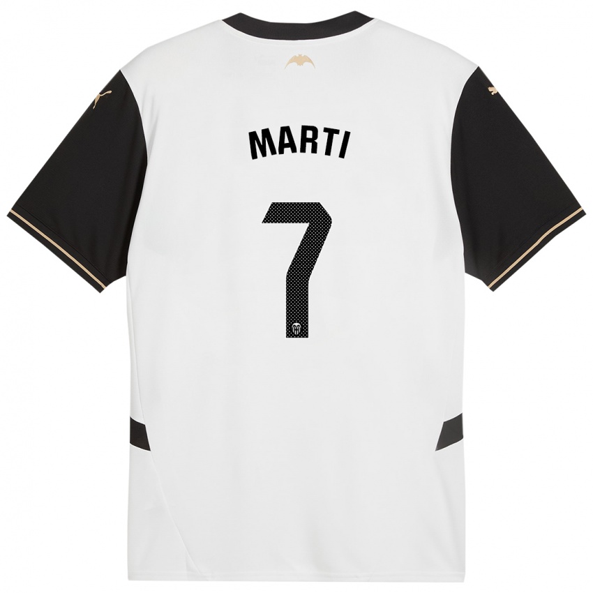 Kinderen Marina Martí #7 Wit Zwart Thuisshirt Thuistenue 2024/25 T-Shirt