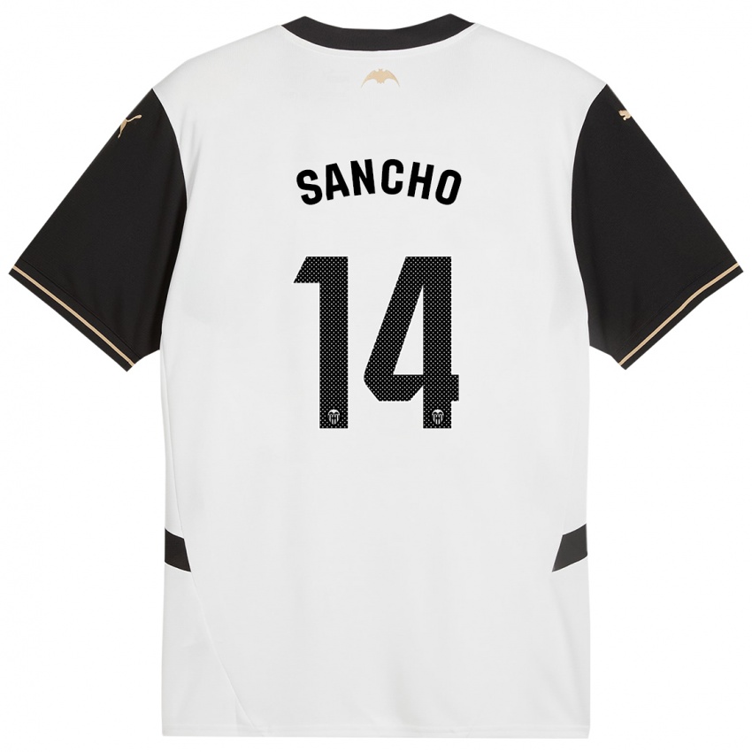 Kinderen Pauleta Sancho #14 Wit Zwart Thuisshirt Thuistenue 2024/25 T-Shirt